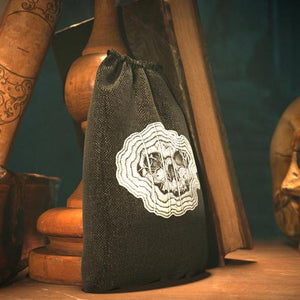 Velvet Tarot Deck Bag with Skull Design